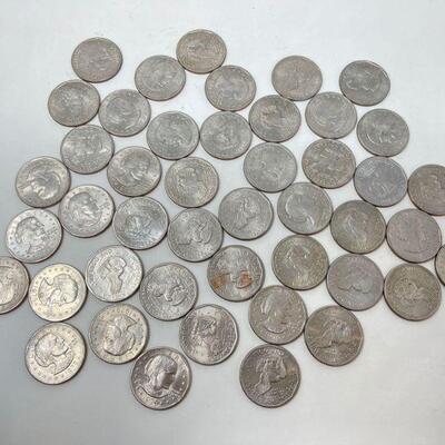 #1904 â€¢ Approx 45 Susan B Anthony Dollar Coins