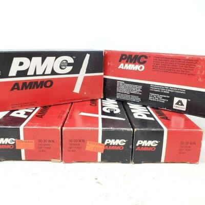 #1042 â€¢ Approx 100 Empty PMC Ammo Shells Of 30-30 Win 150 GR. Soft Point