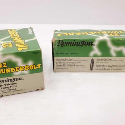 944 â€¢ Approx 1000 Rounds Of Remington 22 Thunderbolt High Velocity 22 Long Rifle Round Nose
high bid $60
