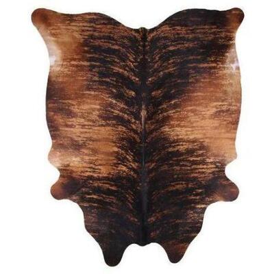 172	

Large Brazilian Brindle hair on cowhide rug.
Measures Approx 87â€x71â€