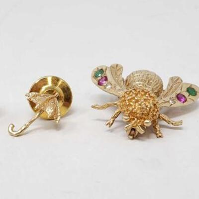 #1244 • 4 14K Gold Pins- 7.9g
