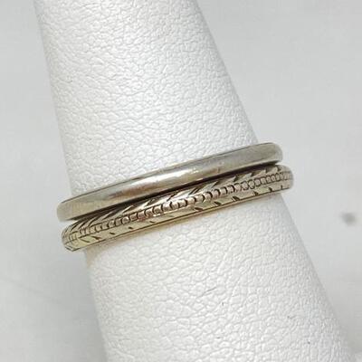 1132 • 2 18K Gold Ring Bands- 4.2g
 Size 6.5 & 7