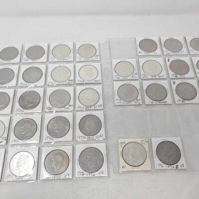 #1902 â€¢ Approx 33 Eisenhower One Dollad Coins Ranging Between 1776 To 197