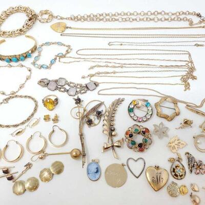 #1374 â€¢ Gold Plated Necklaces, Earrings, Bracelets, Pendants, Pins And More!
