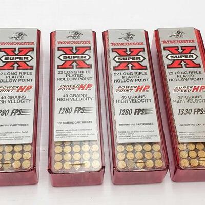 #956 â€¢ New! Approx 400 Rounds of Winchester Super X 22 Long Rifle Plated Hollow Point High Velocity
