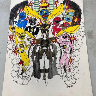 https://www.ebay.com/itm/124838546501	HC1000: Orginal Art Colombo - Power Rangers 1996 Caesar Captains Costume Sketch 
