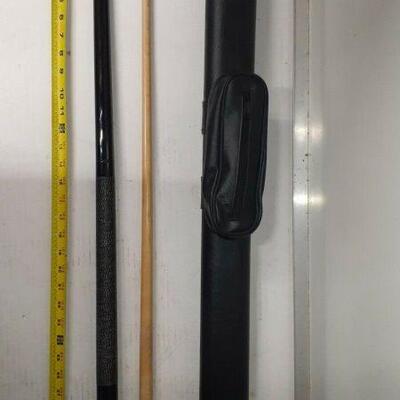 https://www.ebay.com/itm/124841570456	EL2013 Vector Poolstick With Nylon grip in Black Leather Carrying Case 
