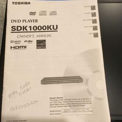 TOSHIBA DVD Player Owner's Manual