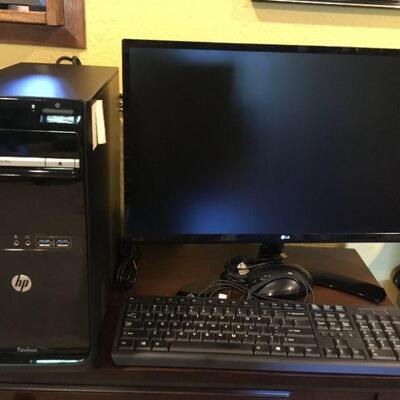 Computer and Peripherals (HP CPU,  LG Monitor, Keyboard, Mouse)