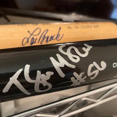 Game Used Autographed Brian Mcrae Bat And Lou Brock Autographed Limited Edition Bat 393/500