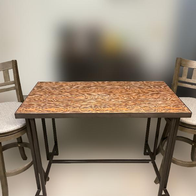 Kitching Dining Table with two stools 