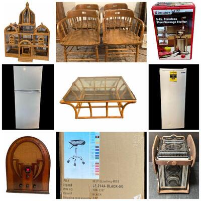 Ethan Allen Furniture - Instruments - Bar Signs - Outdoor Furniture - Concrete Bench - Philco Cathedral Radio & MORE!

Mandolin, Violin,...