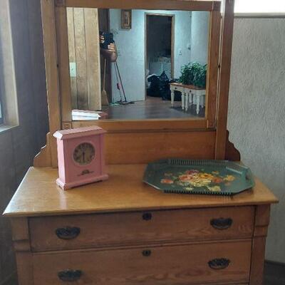 Antique dresser with mirror $250..now $125
