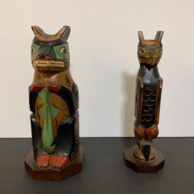 Wolfâ€™s Offering Totem Pole                                     Eagle Atop Salmon Totem Pole.                            Made in Alaska