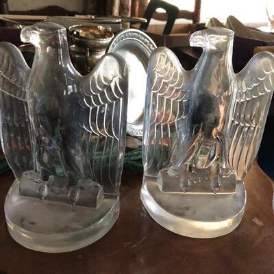 Great american pressed glass bookends