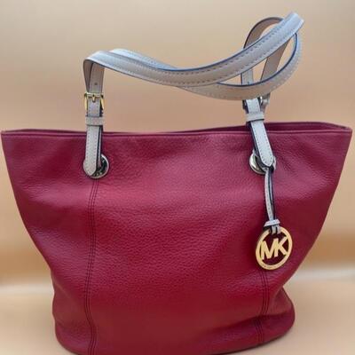 Michael Kors Red Leather Handbag - $70