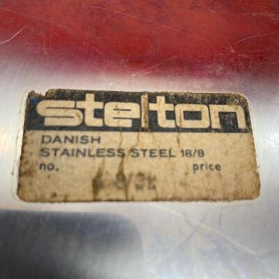 2 x Stelton MCM Serving Trays W/Wood Handles & 1 x KK Stainless MCM Tray - $35