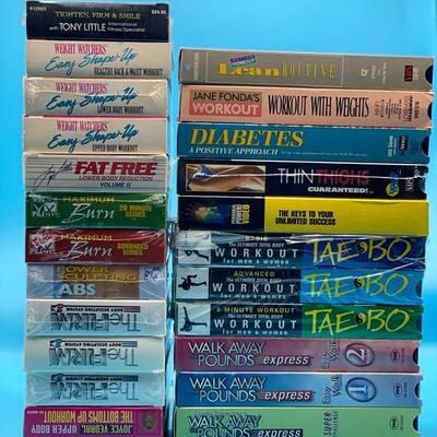 25PC Workout VHS Tapes - $35