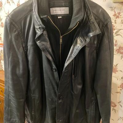 Marc New York Black Leather Jacket Size XL - $50