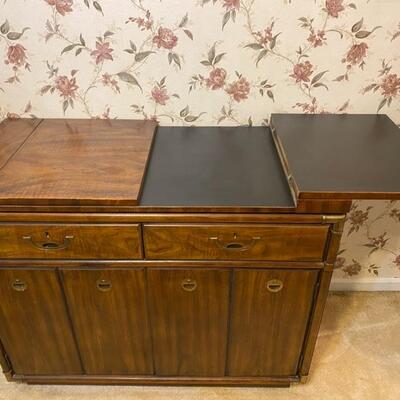 Vintage Drexel Accolade Console Serving Bar Cabinet - 33"H x 40"W x 19"D - $400