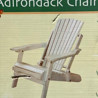 Enchanted Garden Wooden Folding Adirondack Chair New In Box - $75