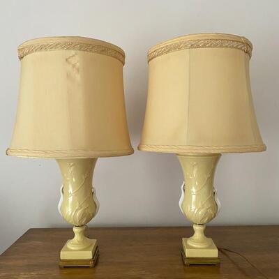 Pair Of Mid Century Ceramic Lamps - $40 Pair