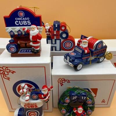 Danbury Mint Chicago Cubs Ornaments Lot Of 5 2016- 2020 - $100 (Owner Firm)