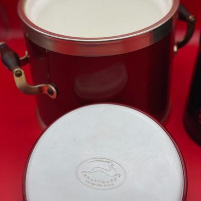 Large Rumple Minze Ceramic Stein Mug & Vintage Kraftware Ice Bucket - $25