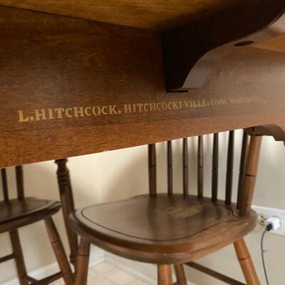 Vintage L. Hitchcock Stenciled Dining Table & 4 Chairs - $240