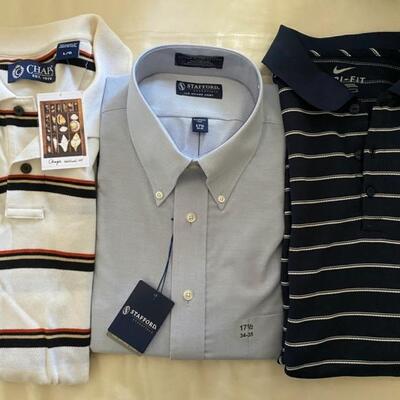 Chaps Polo New & Nike Dri-Fit Size Large & Stafford New Dress Shirt Size 34-35 - $25
