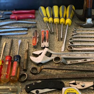 60PC Tool Starter Kit W/Master Mechanic Hip Roof Tool Box - $40