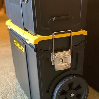 Like New Stanley 3-In-1 Detachable Rolling Mobile Tool Box Lockable Storage Organizer - $35
