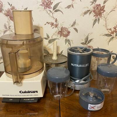 Vintage Cuisinart Food Processor & Nutribullet Set - $40