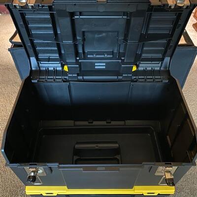Like New Stanley 3-In-1 Detachable Rolling Mobile Tool Box Lockable Storage Organizer - $35