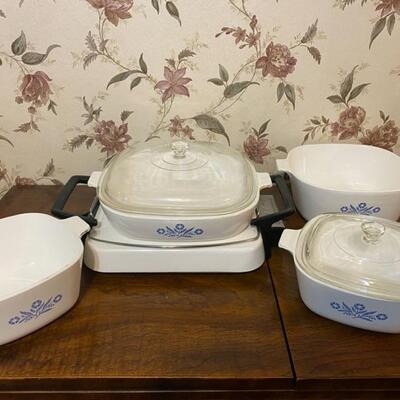 Corning Ware Electric Skillet P-12-ES W/4 Dishes & 2 Lids - $45