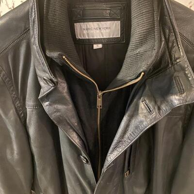 Marc New York Black Leather Jacket Size XL - $50