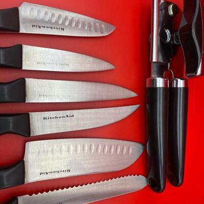 Kitchen Aid 6PC Knife Set W/Can Opener & Whisk - $30