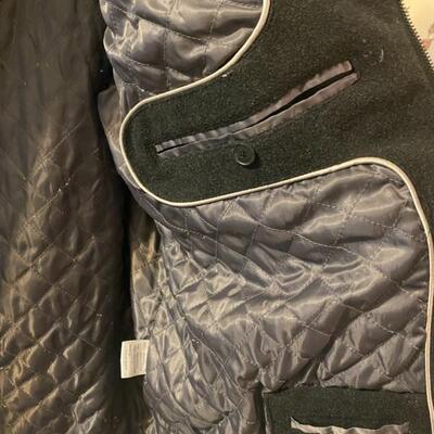 Calvin Klein Wool & Polyester Black Winter Coat Size Large - $25