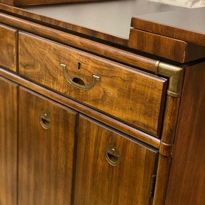 Vintage Drexel Accolade Console Serving Bar Cabinet - 33"H x 40"W x 19"D - $400