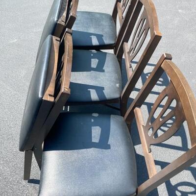 MCM Stakmore Solid Wood Frame W/Vinyl Cushioned Seat Folding Chair Set of 5 - $125