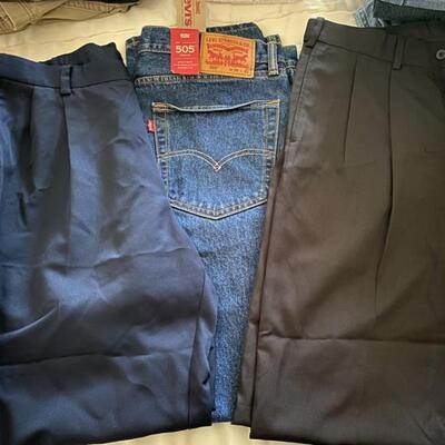 2PC Dress Pants Black Used & Levi Strauss Jeans New Sizes 36x32 - $30