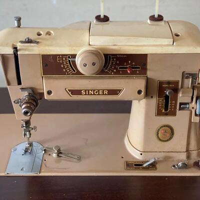 Vintage Singer Sewing Machine W/Cabinet - $50