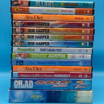 Lot of 15 Workout DVDs - $30