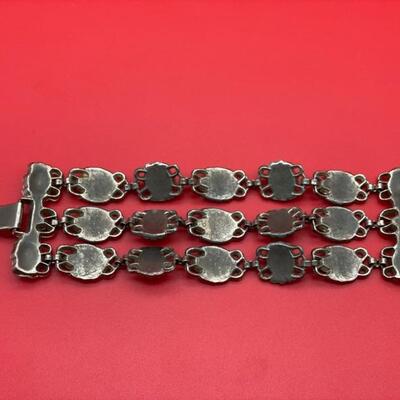 Silvertone Vintage 3 Strand Bracelet - $25