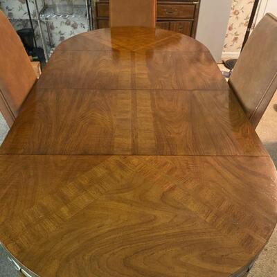 Vintage Drexel Accolade 2-Leaf Dining Table W/6 Chairs - 29
