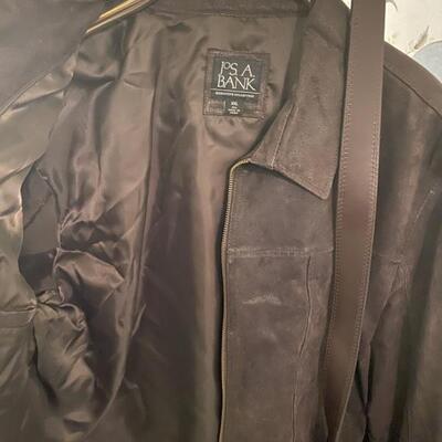 Jos. A Bank Brown Leather Jacket Size XXL - $25