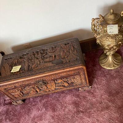 well carved Asian chest