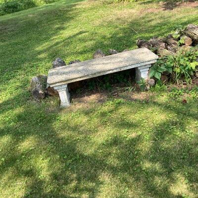 early cement bench with great surface