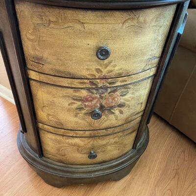 Small round 3 drawer end table