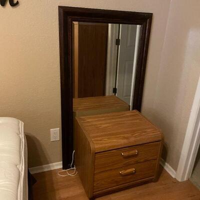 small wood nightstand